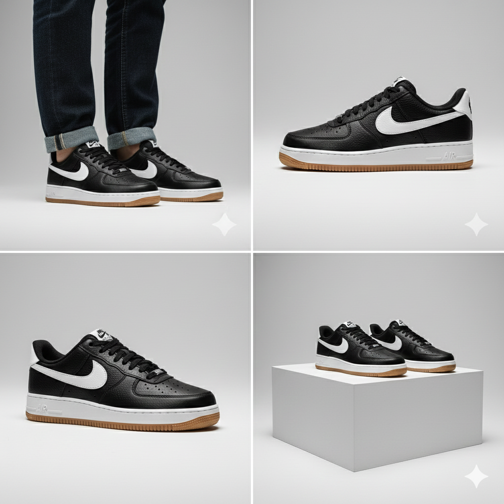 The Urban Elite: "Midnight Grain" Premium Leather Low-Top