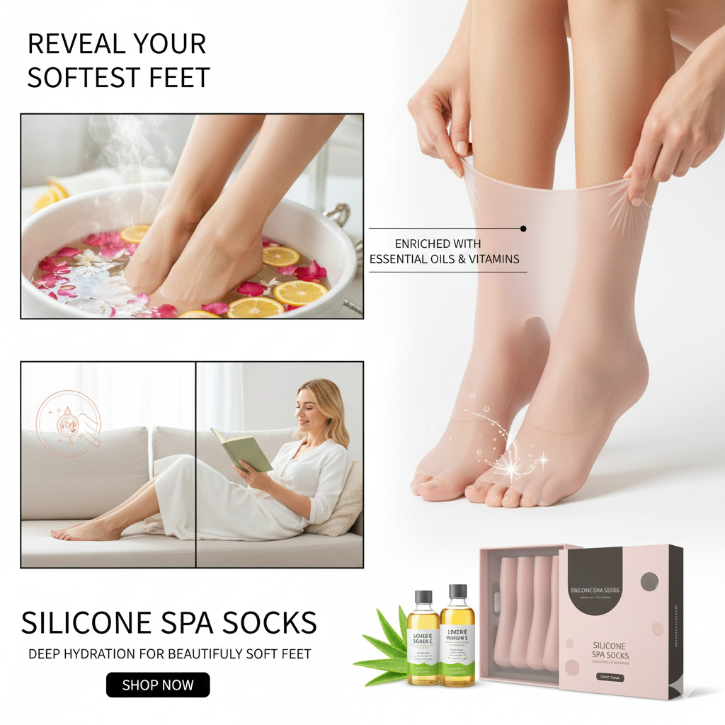 Premium Moisturizing Silicone Spa Socks